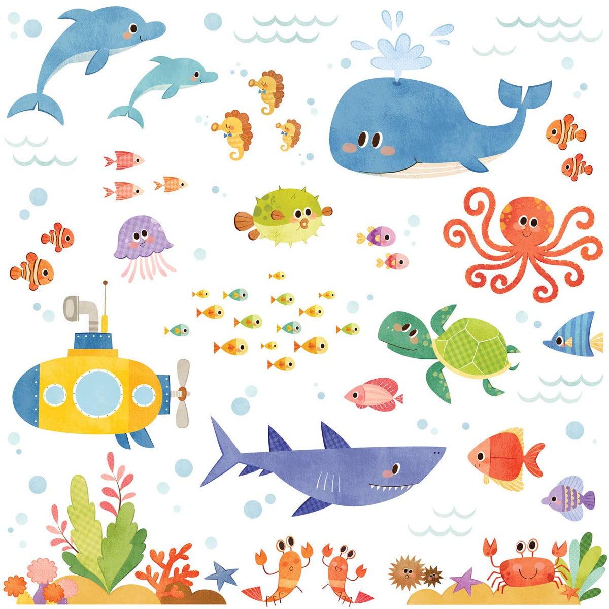 Decowall DS8-1611 sea adventure sailboat sticker boosts playful decor and imagination