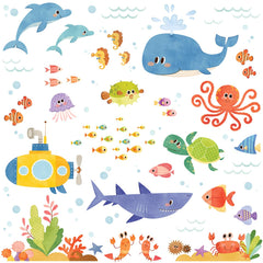 Decowall DS8-1611 sea adventure sailboat sticker boosts playful decor and imagination