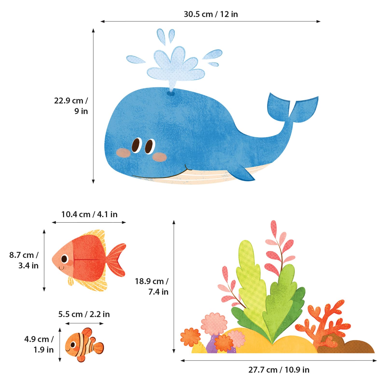 Decowall DS8-1611 sea adventure shells sticker adds texture and color