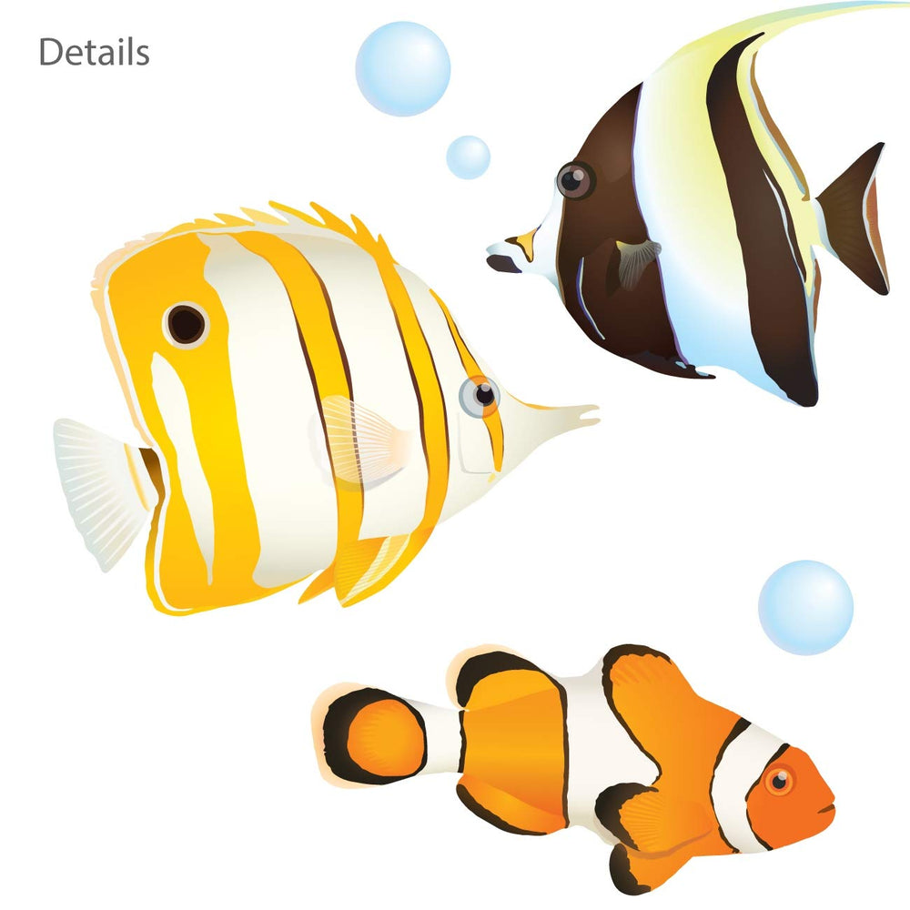 DECOWALL DS-8035 includes 25 sea animals across four sheets for flexible decorating