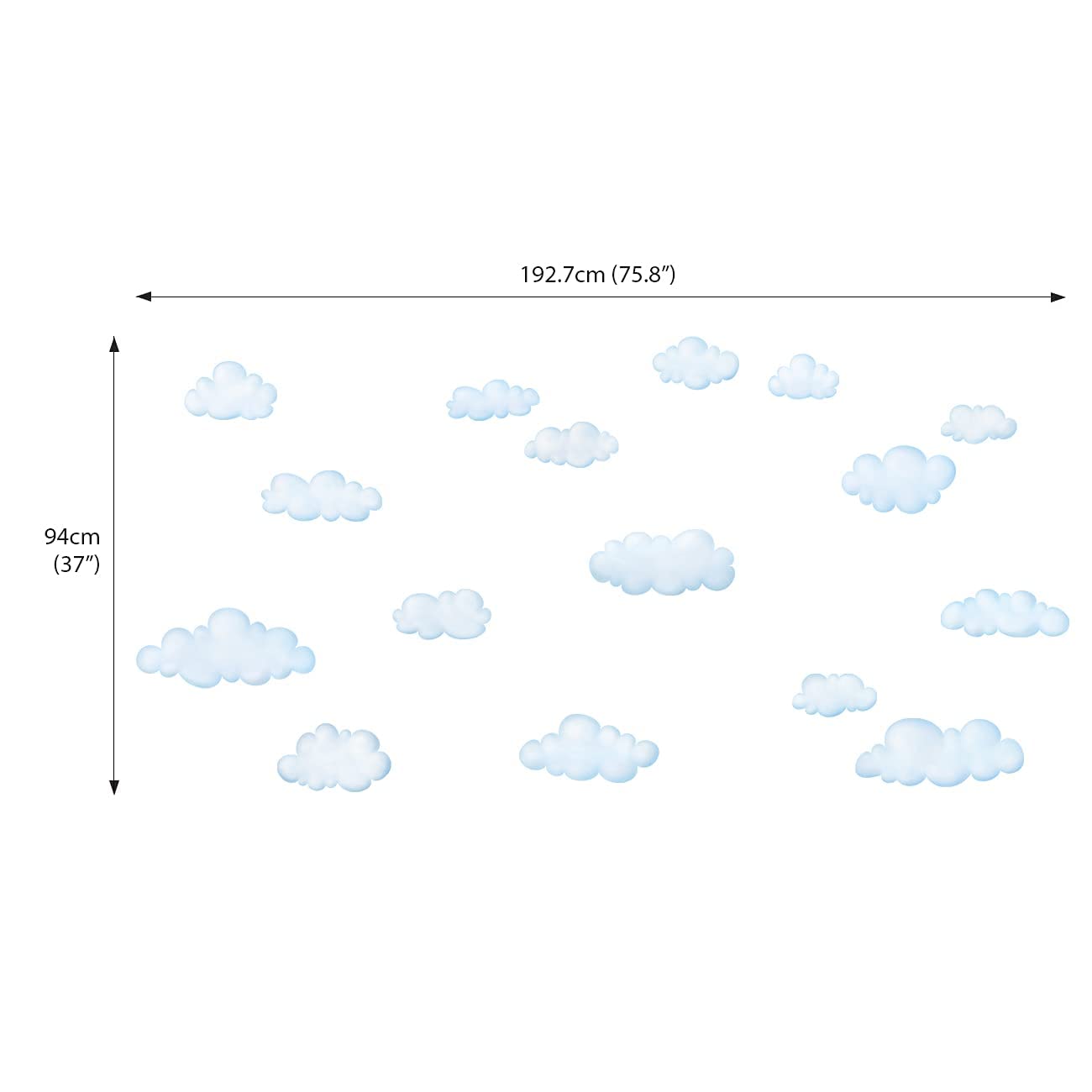 DECOWALL Clouds decals fit nurseries, playrooms, bedrooms, and living rooms