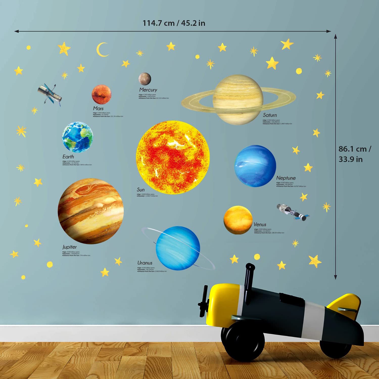 Decowall DS9-2007 educational decor for nursery or playroom walls.