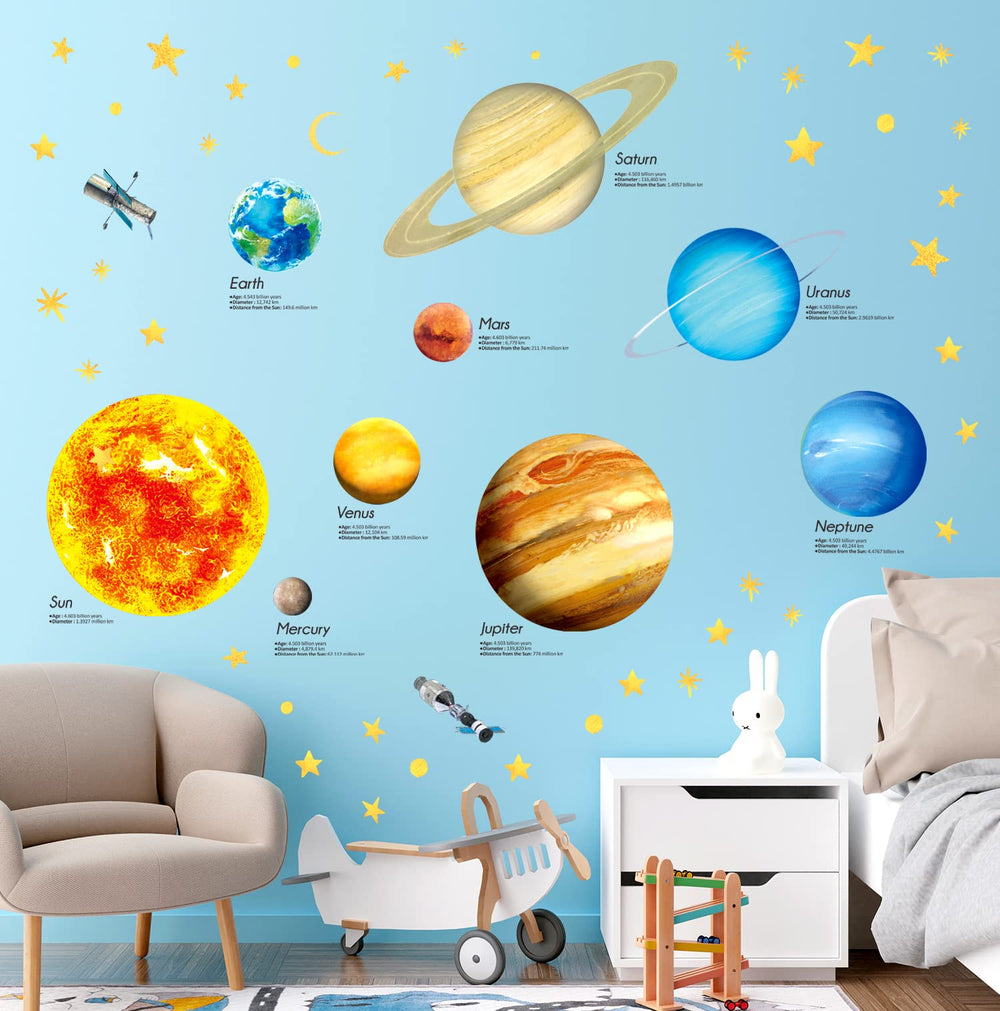 Decowall DS9-2007 sun and moon stars decal sparks imagination in kids' rooms.