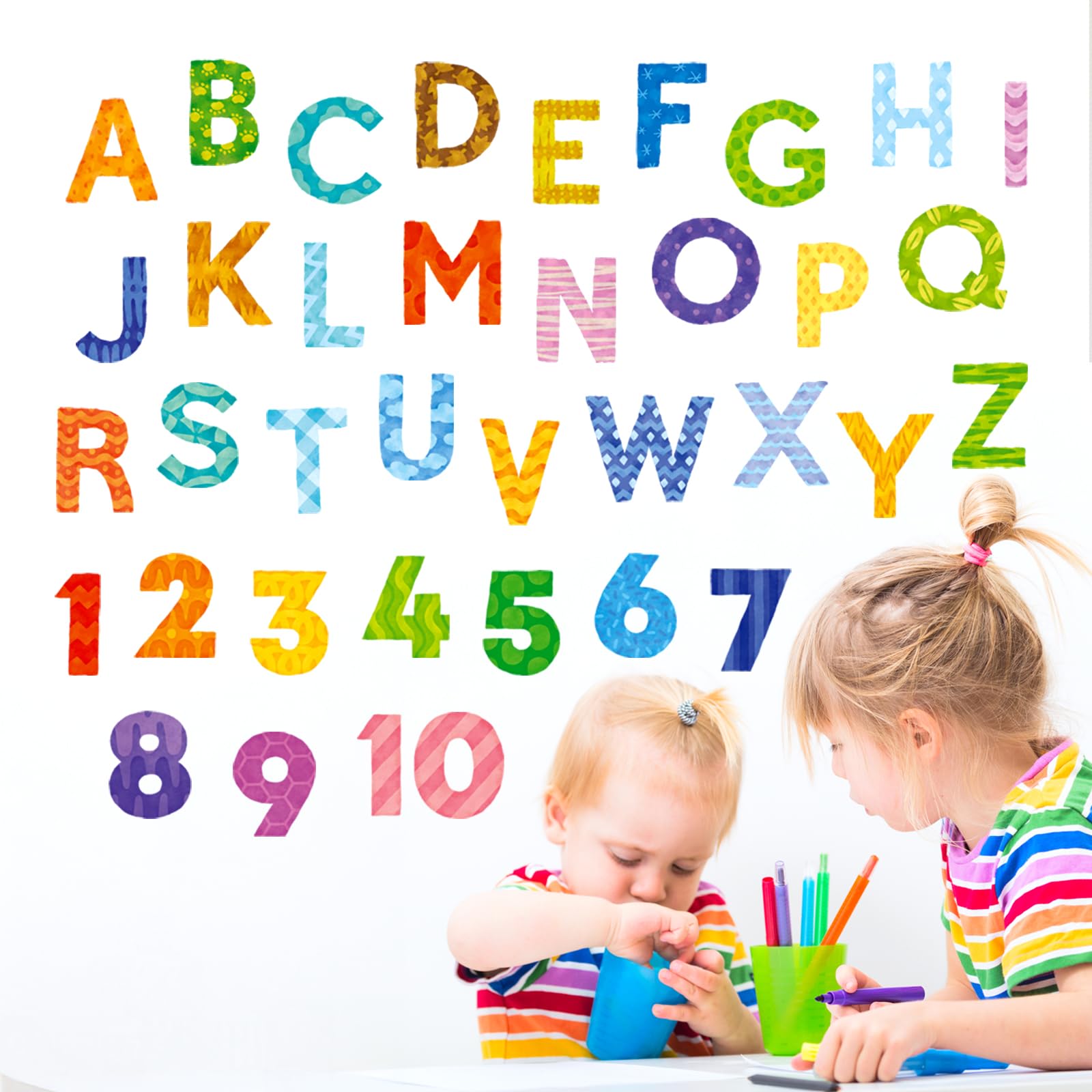 DECOWALL DS9-4003 educational wall art for home study spaces in kids rooms.
