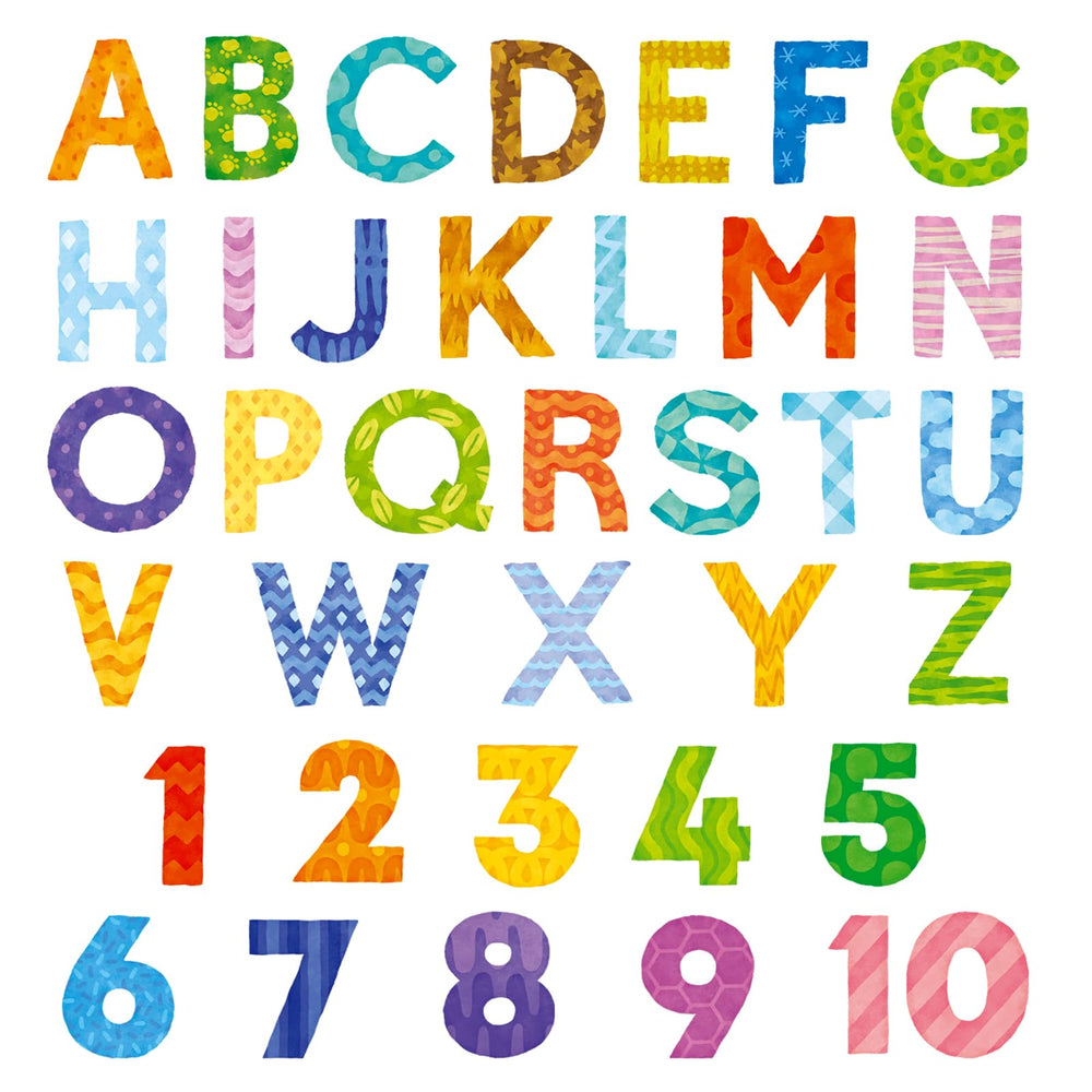 DECOWALL DS9-4003 uppercase alphabet letters decal for learning in kids' rooms.