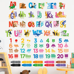 DECOWALL DS9-8091 bright colors wall decor enhances play areas and study corners.