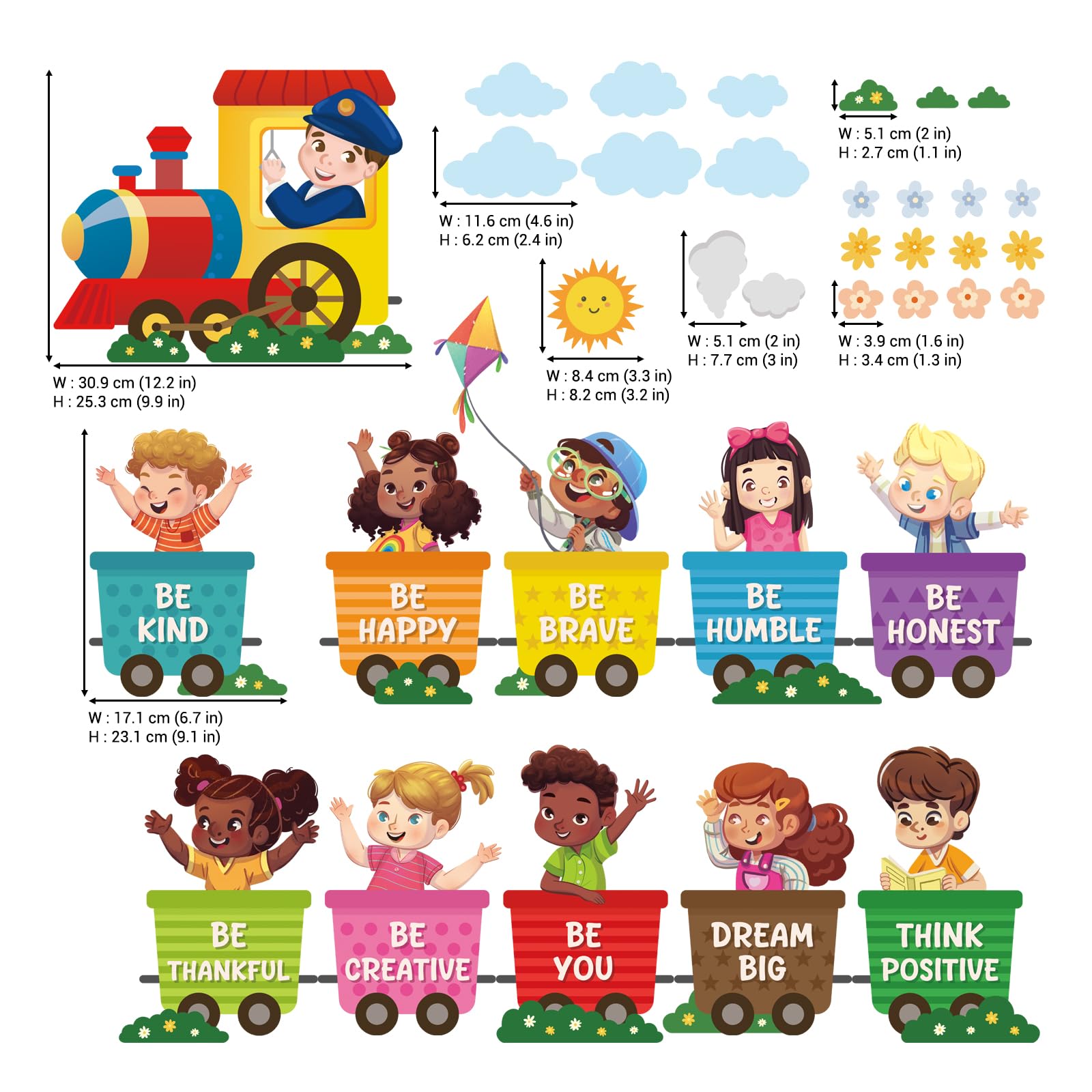 DECOWALL educational decor for kids rooms supports imaginative learning environments.