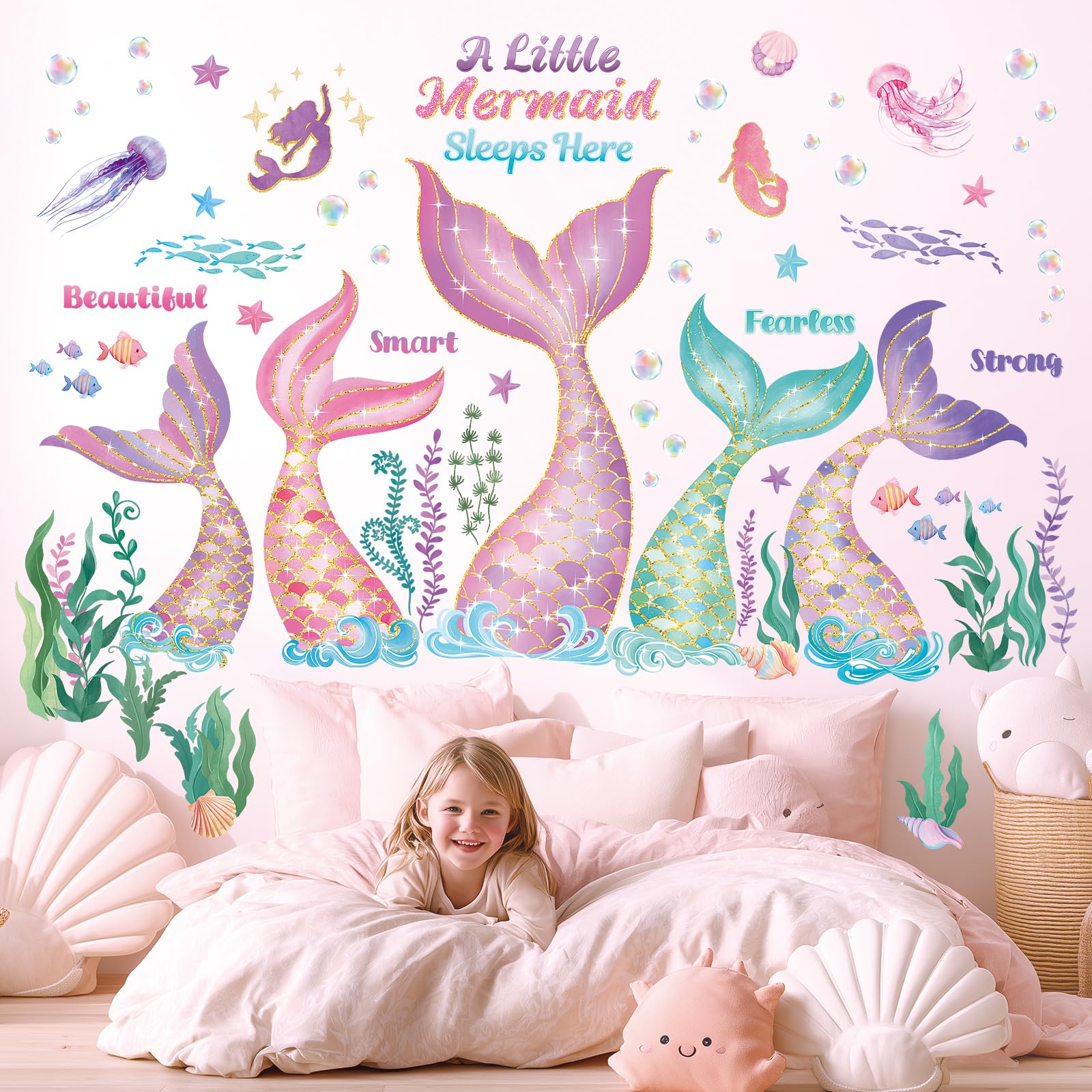 DECOWALL jellyfish wall decal creates playful ocean accents with residue-free removal