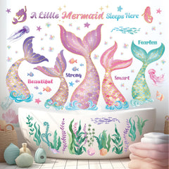 DECOWALL seaweed wall decal brings pastel underwater vibes to nurseries and bedrooms