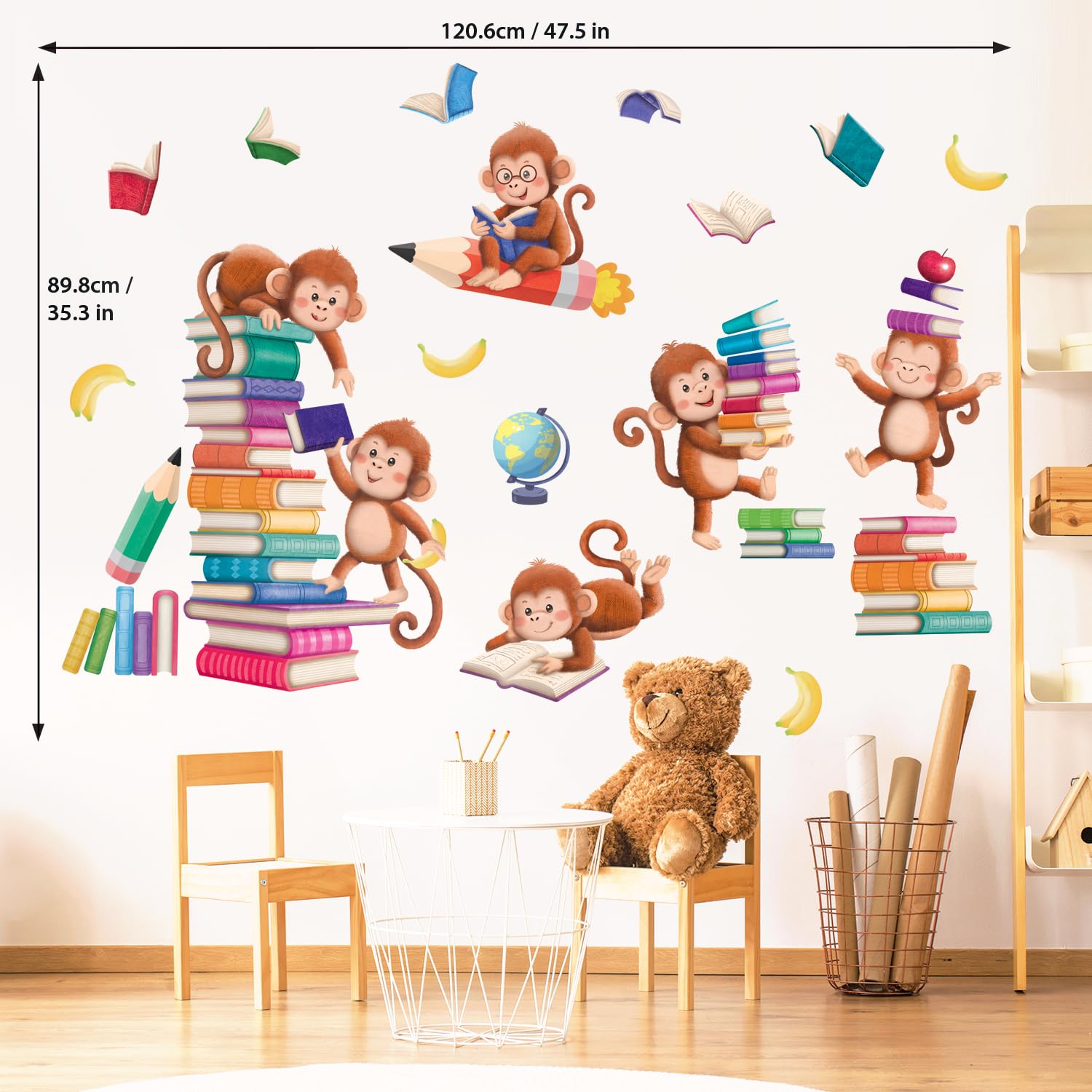 DECOWALL SG2-2402 vibrant colors brighten nursery and playroom.
