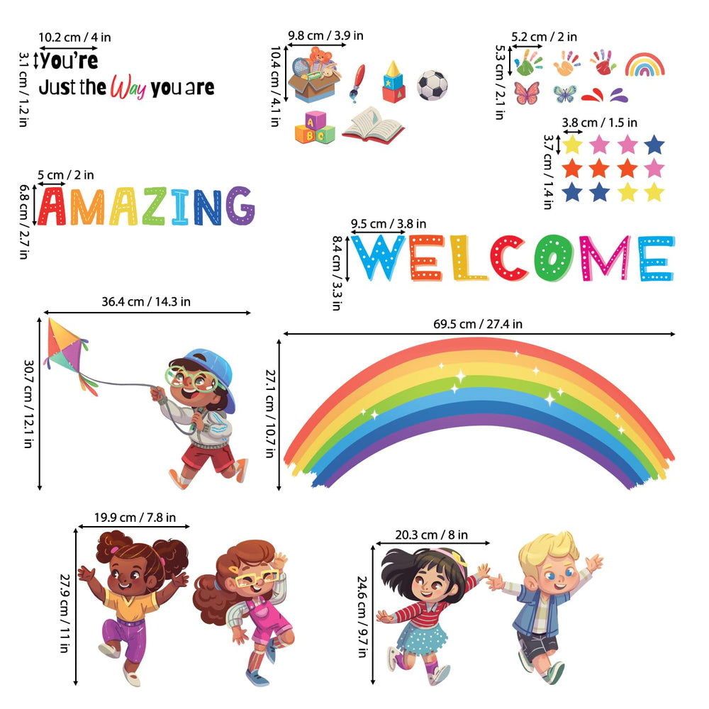 DECOWALL SG2-2403 nursery playroom setup ideas with wall decals