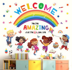 DECOWALL SG2-2403 three girls characters add friendly charm to nursery
