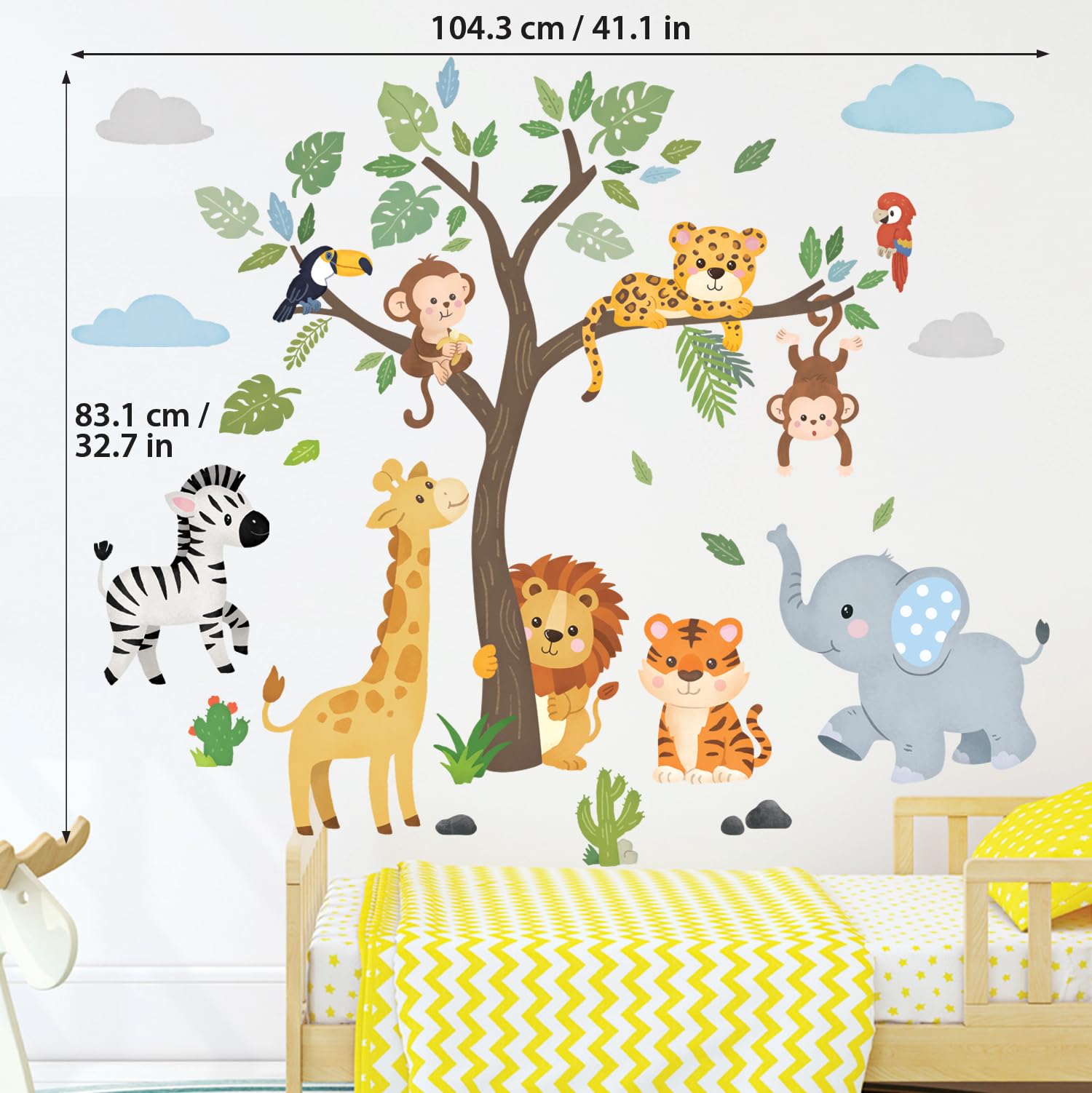 DECOWALL SG2-2418 wall stickers compatible with walls, tiles, wood, and more.