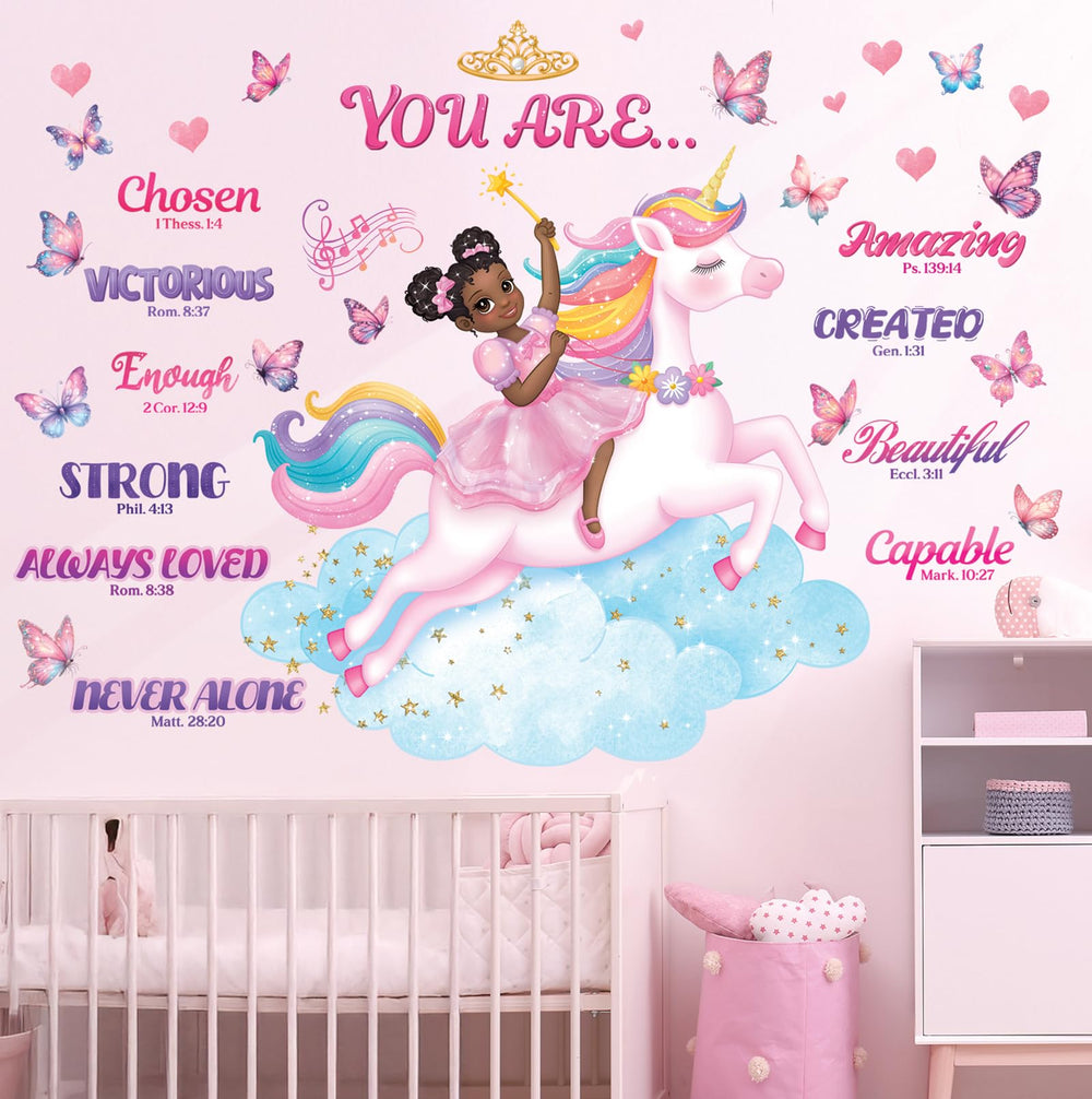 DECOWALL SG2-2503 kid room decor stickers are easy to apply and reposition.