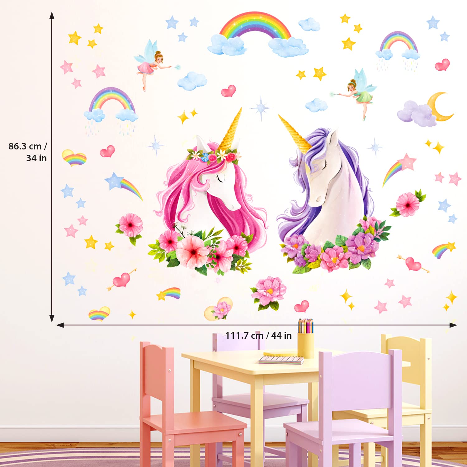 DECOWALL SG-2105 nursery and living room decor adds vibrant, kid-friendly style.