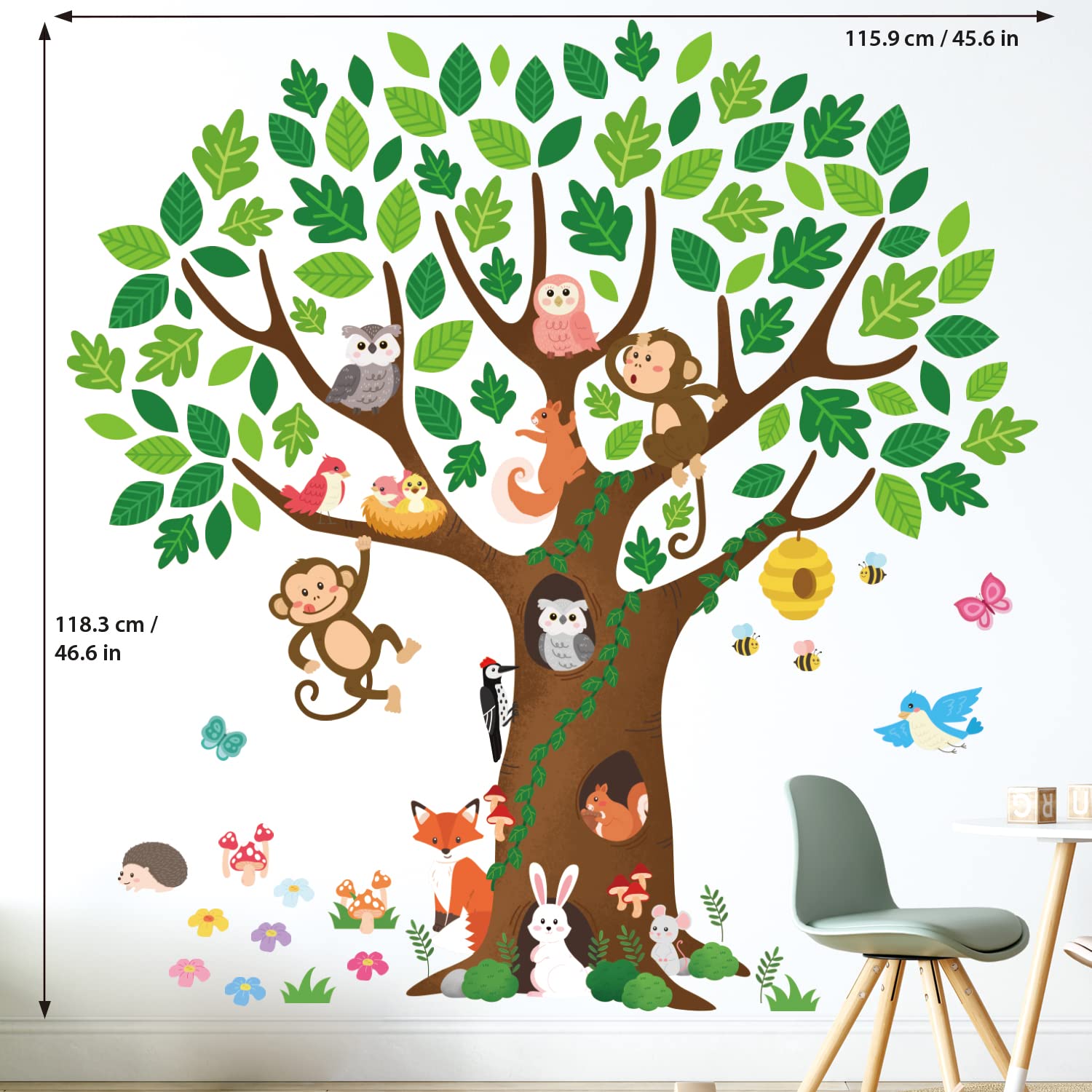 DECOWALL SG4-2211 four sheets measure 90 cm by 30 cm for versatile layouts.
