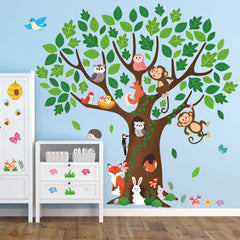 DECOWALL SG4-2211 peel-and-stick wall decals are easy to apply in nurseries.