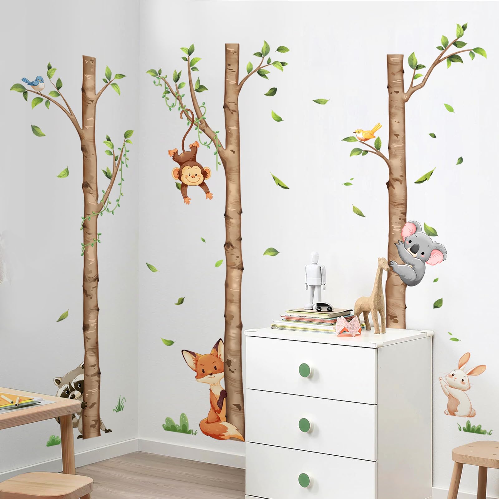 Decvictor forest scene wall decal forms a large finished layout