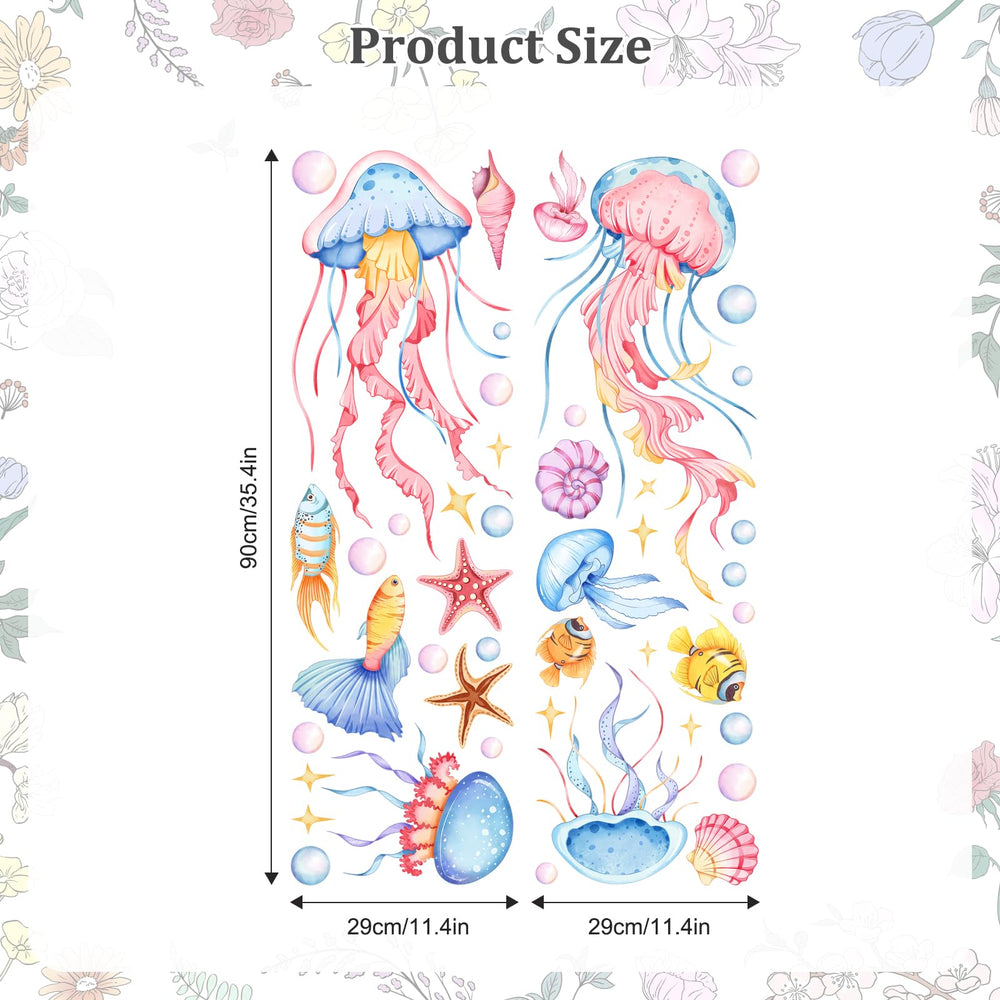Decvictor nursery room jellyfish decal for a gentle undersea vibe