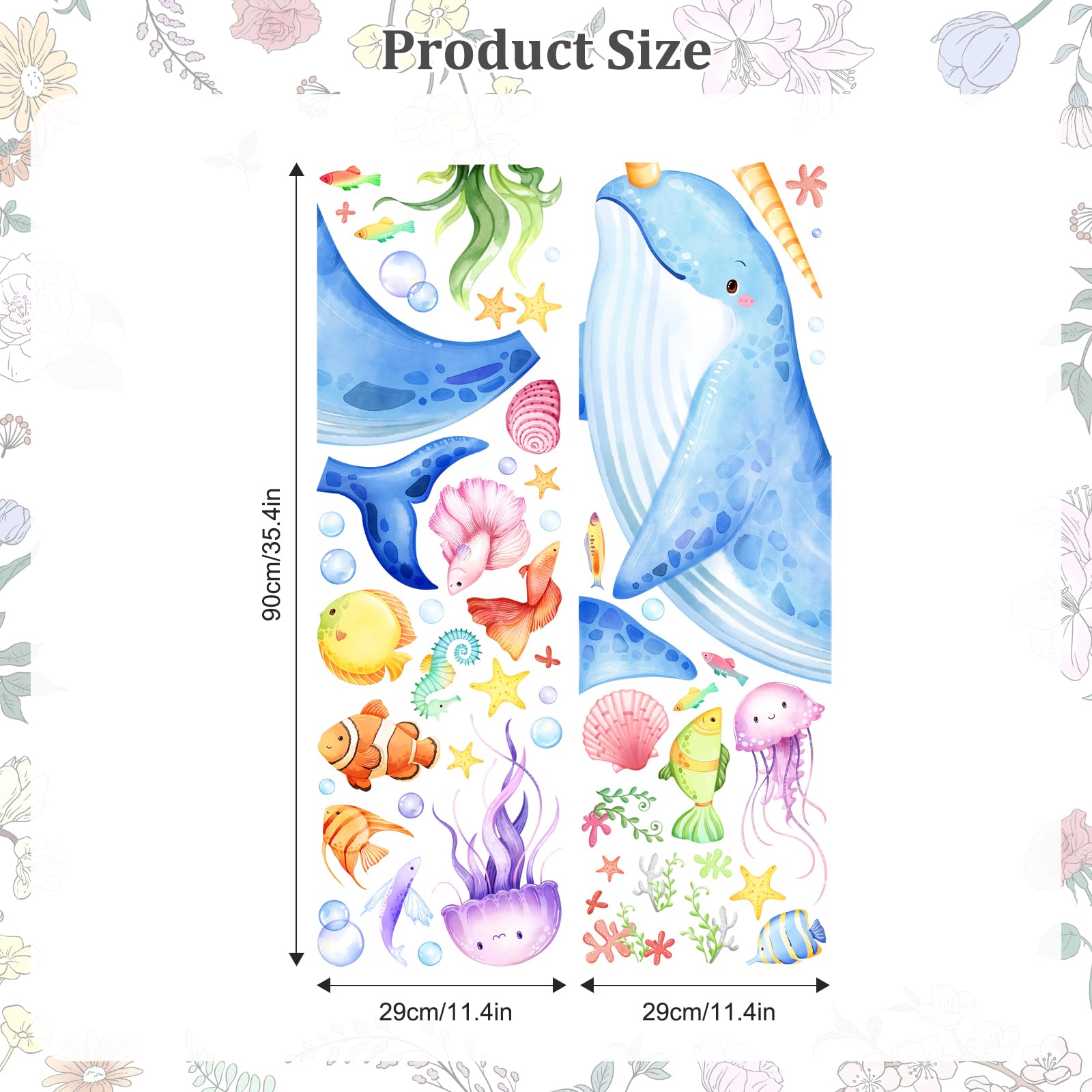 Decvictor Under The Sea underwater scene wall sticker offers easy removal