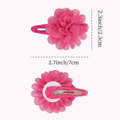 DED chiffon flower bows brighten daily outfits with coordinated colors