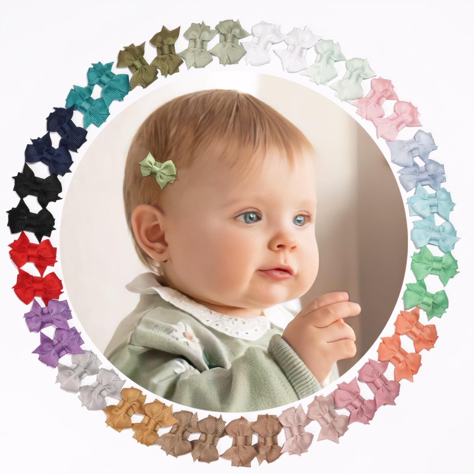 DED Mini Bow Snap Clip 1.5-inch close-up shows secure grip for fine hair.