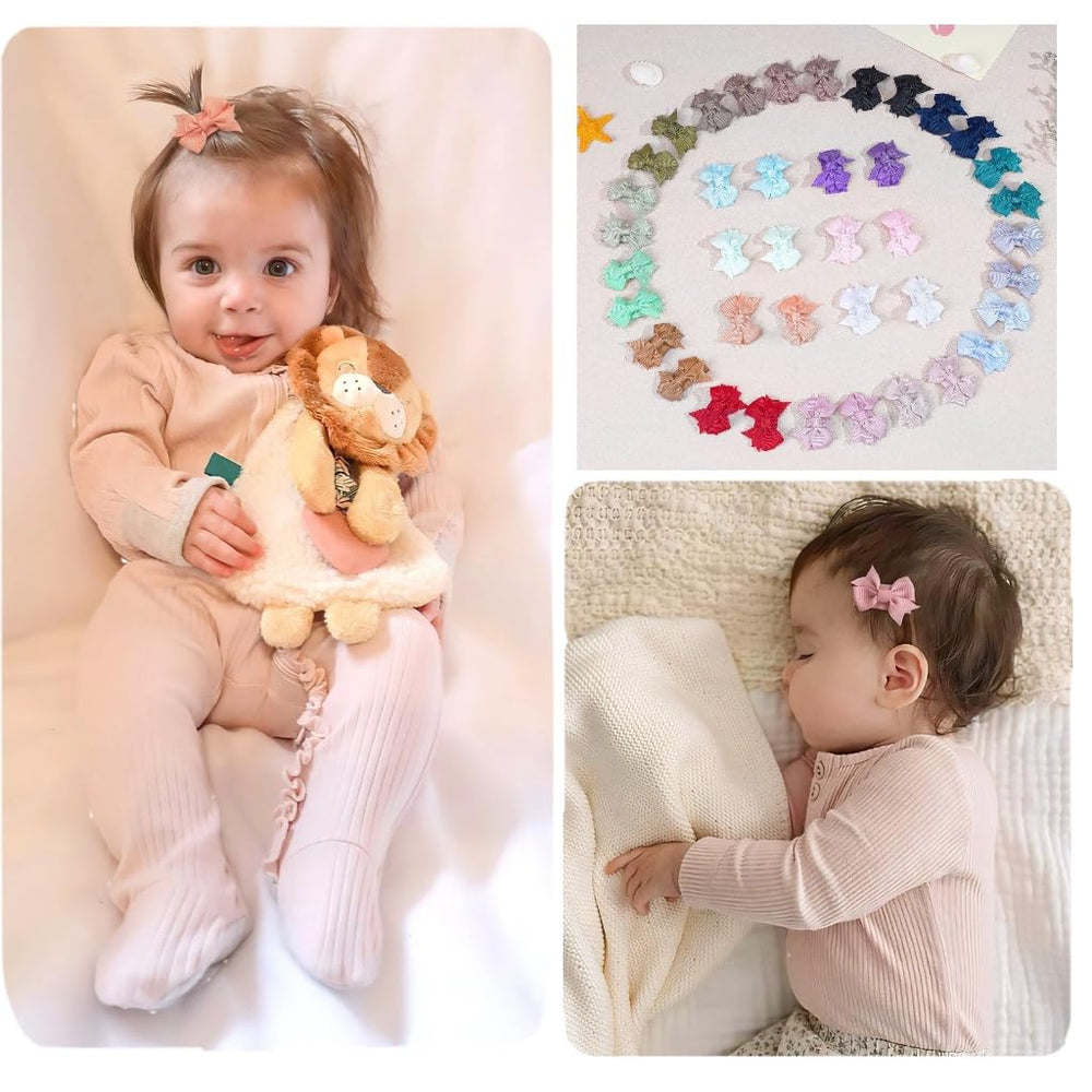 The clip secures fine baby hair without slipping for daily wear.
