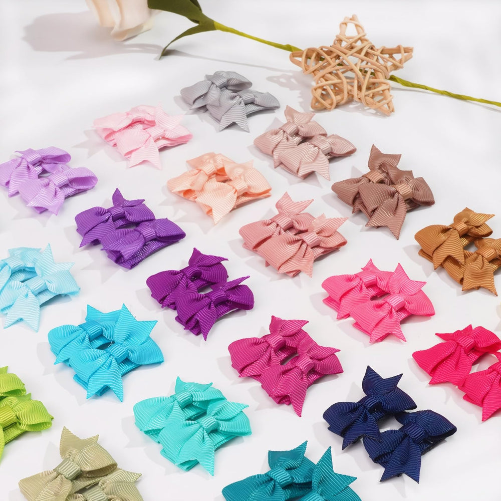 DED Mini Bow Snap Clip in action creates a neat half-up style.