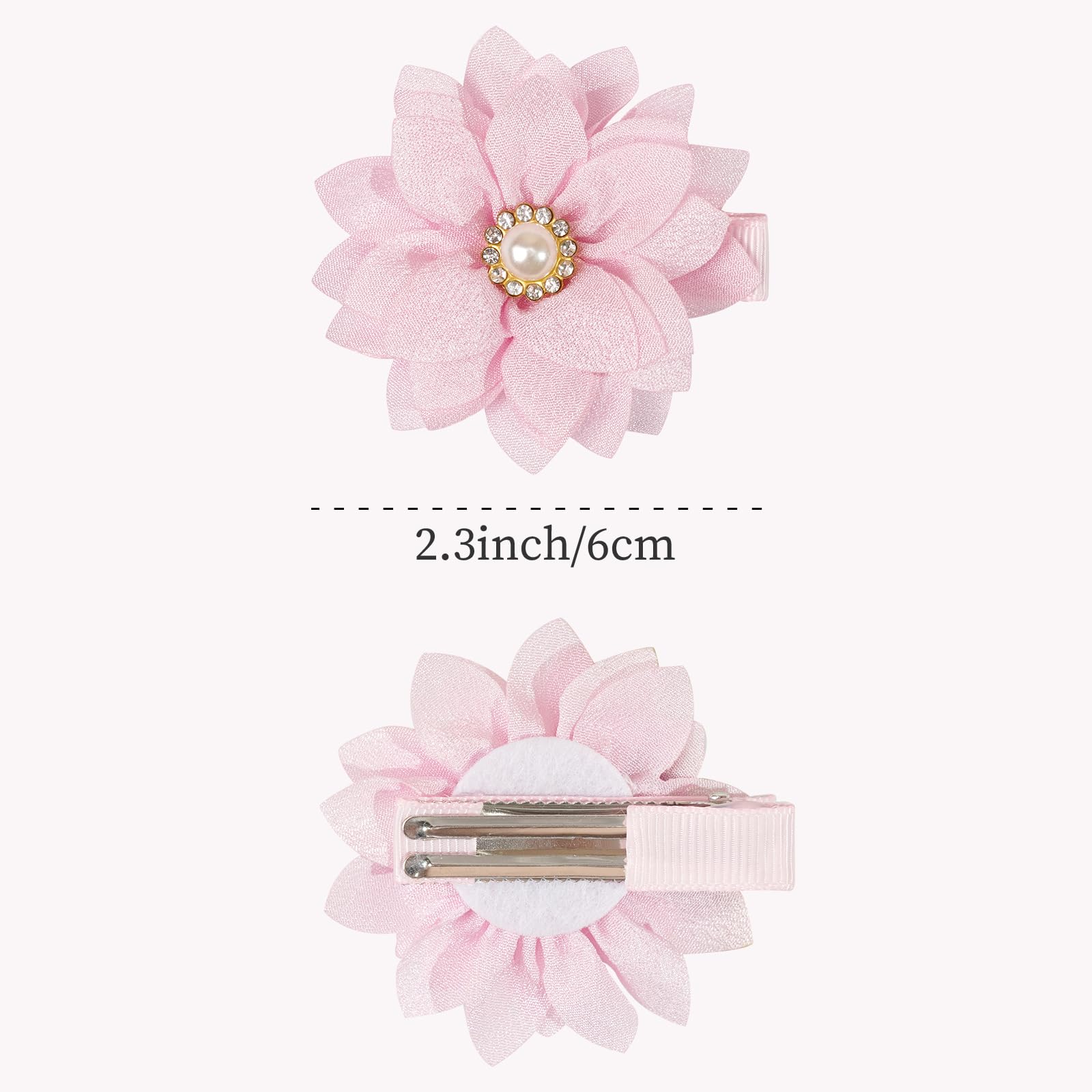 DED chic 6cm blossom clip adds sweet sparkle to toddler looks.