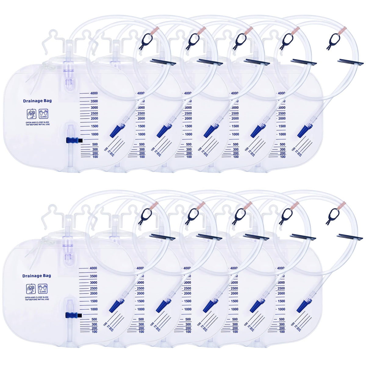 Dedsio 4000ml drainage bag in packaging, ready for storage and use.