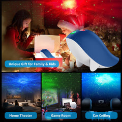 DEEHIX galaxy projection lamp for kids' room projects vivid constellations