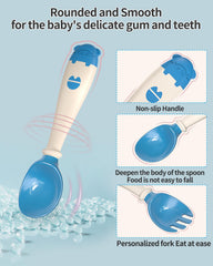 Deejoy yellow silicone spoon with gentle tip designed for self-feeding