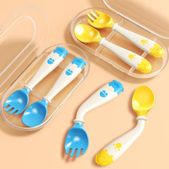 Deejoy travel-safe case keeps toddler utensils organized for meals on the move