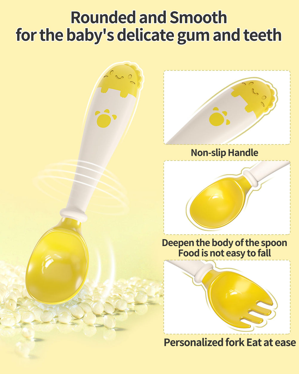 Deejoy bendable training spoon with TPE handle for grip training