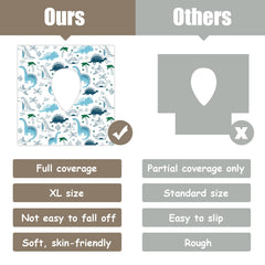 DEEKI 26x26 inch cover fully protects the toilet seat for cleanliness