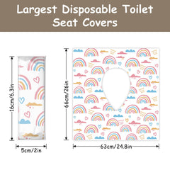 DEEKI rainbow-pattern two-layer covers resist moisture, keeping seats dry.