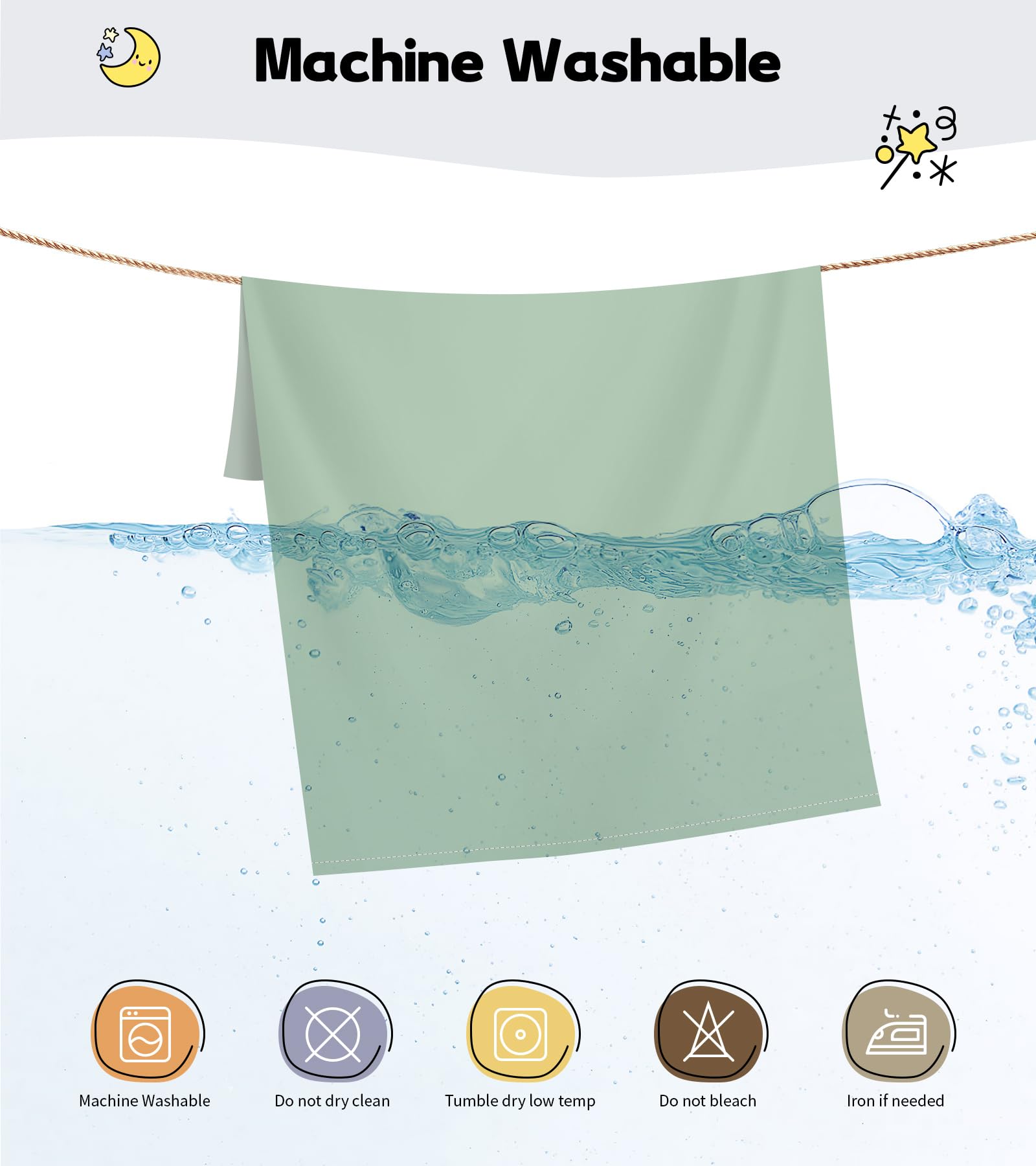 Deep Dream easy-care pillowcase is machine washable and quick to dry.