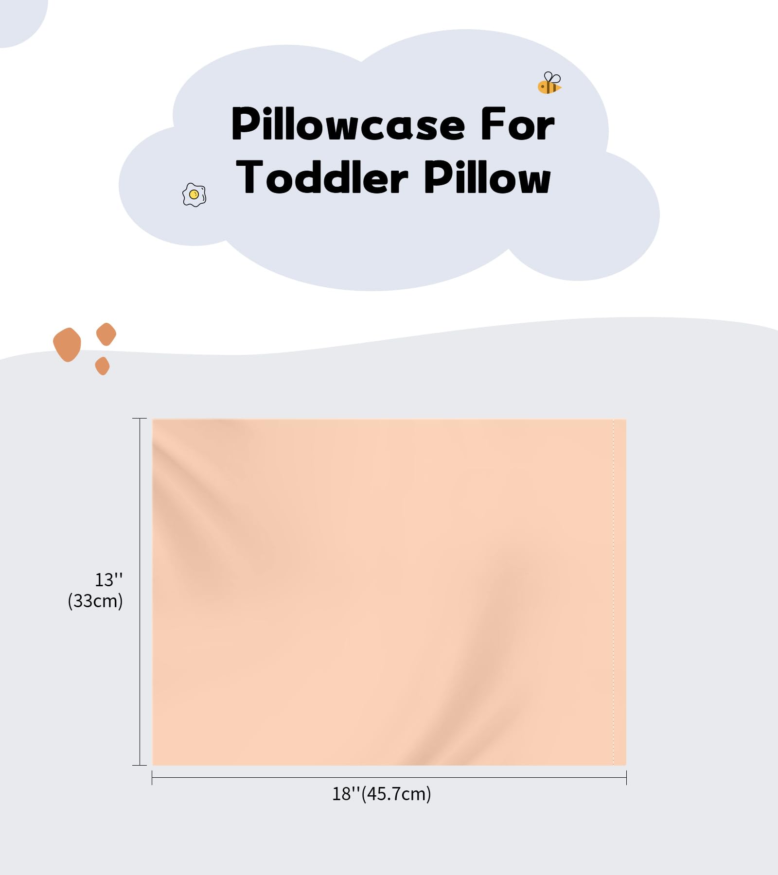 Deep Dream toddler pillowcase 13x18 back view, reinforces envelope closure for secure pillow fit.