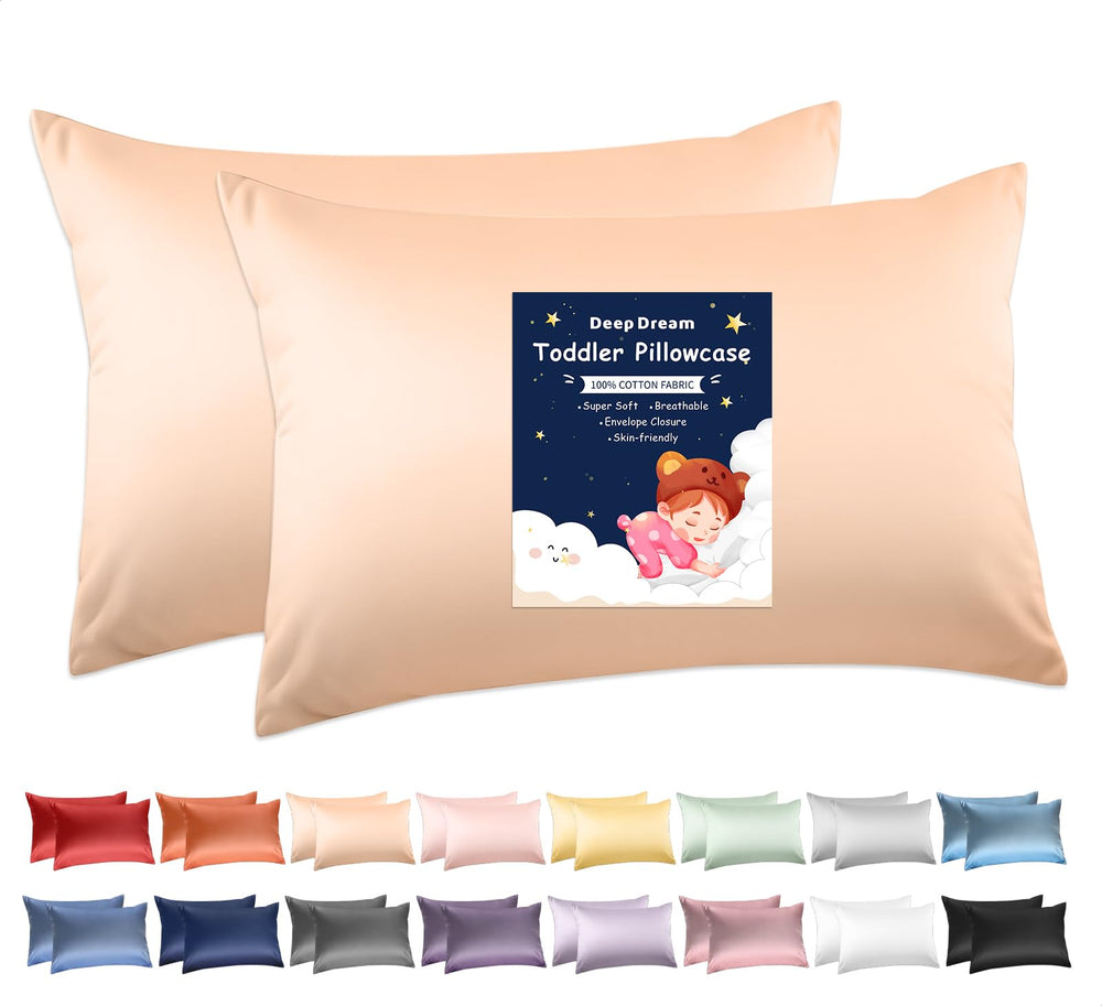 Deep Dream toddler pillowcase 13x18 front view, soft 100% cotton for delicate baby skin.