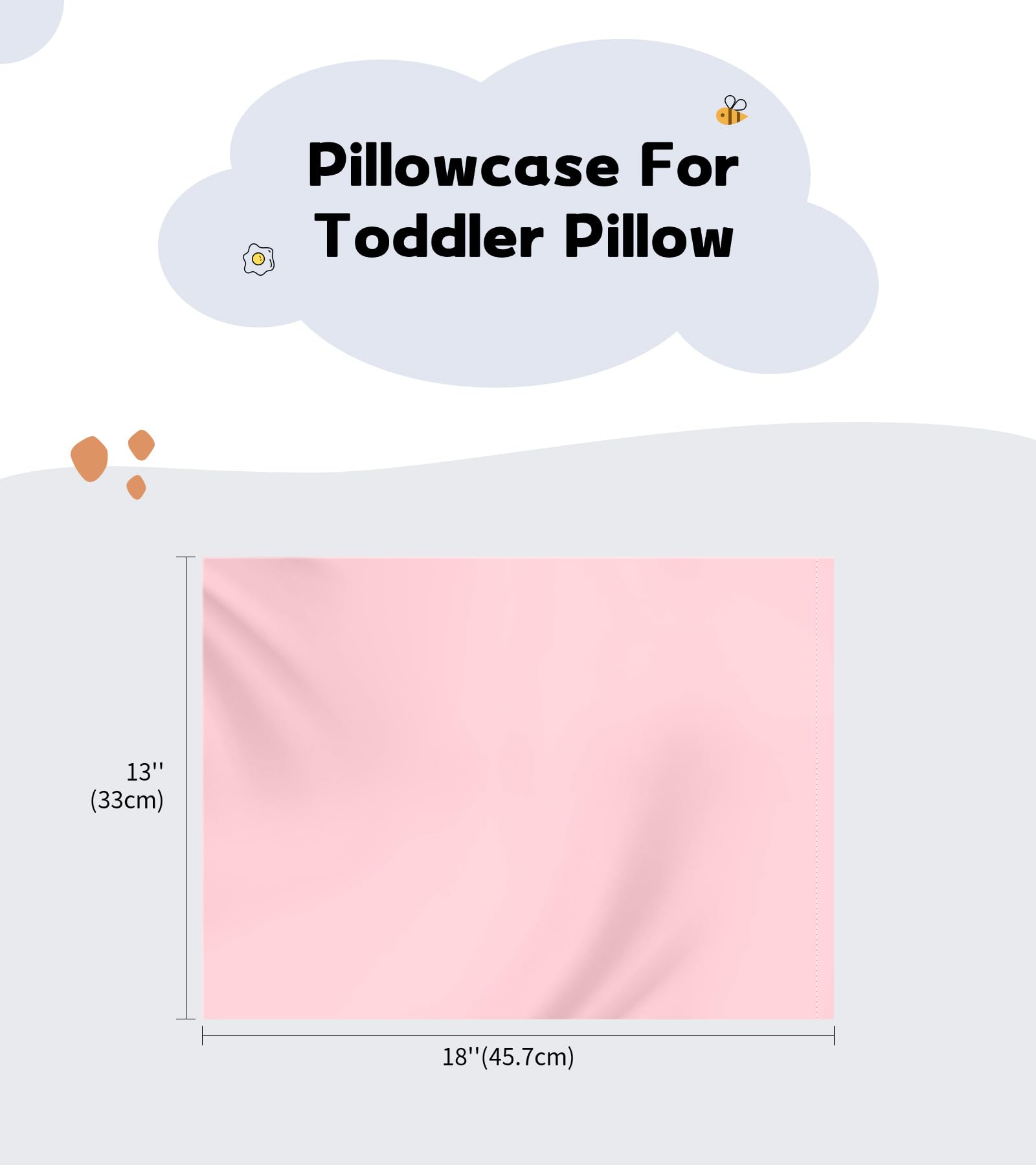 Deep Dream toddler pillowcase envelope closure in use keeps pillow secure