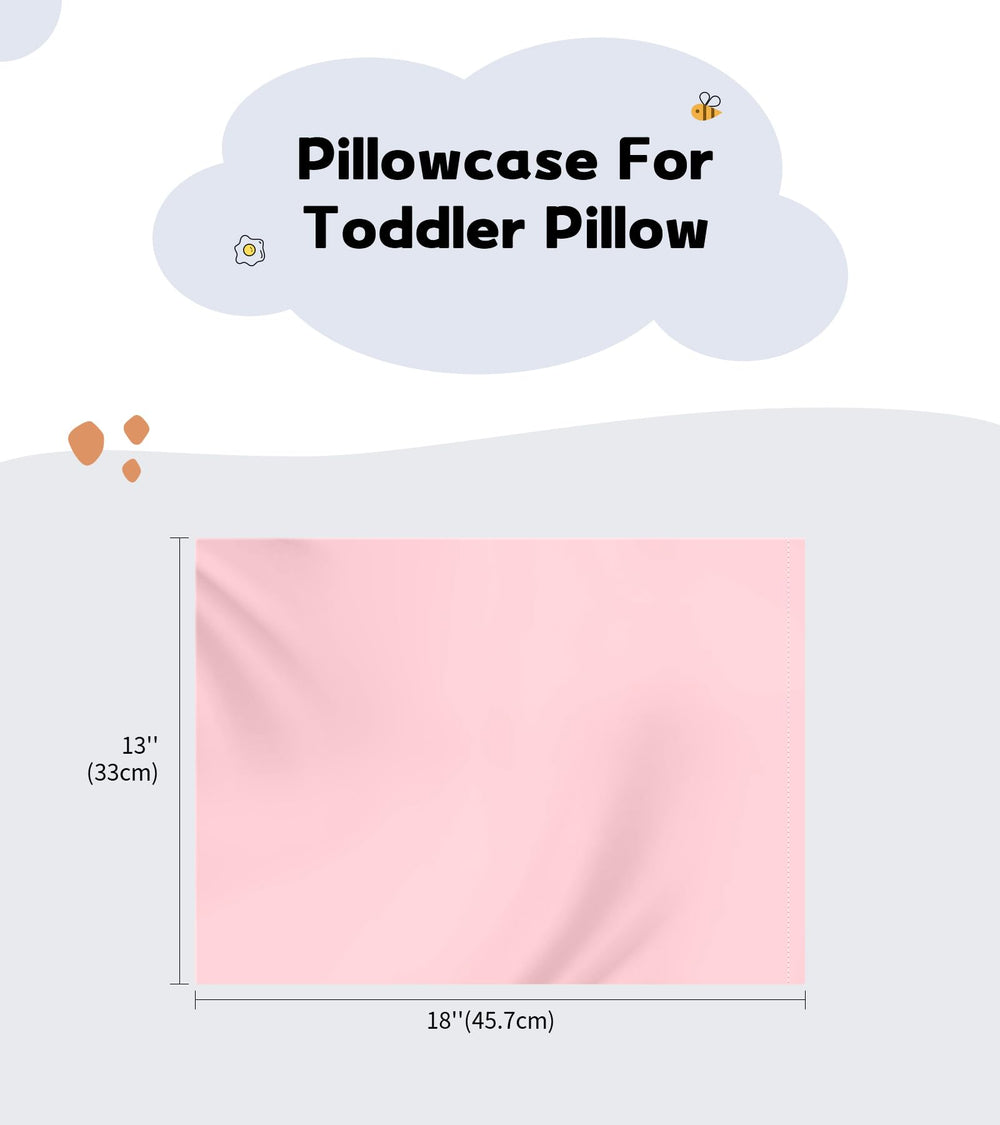 Deep Dream toddler pillowcase envelope closure in use keeps pillow secure