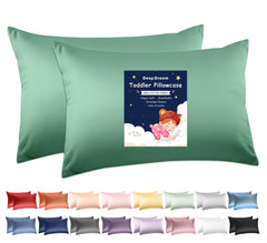 Deep Dream forest green toddler pillowcase 13x18 provides soft, comfortable sleep.