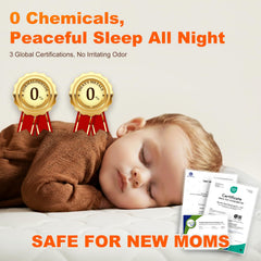 DeerFable 3-inch memory foam layers show soft and firm options for growing babies.