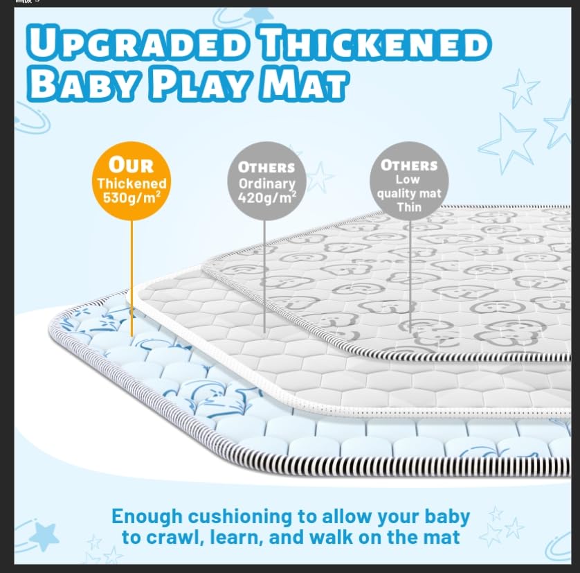 Deeteck baby play mat is machine washable for easy cleaning