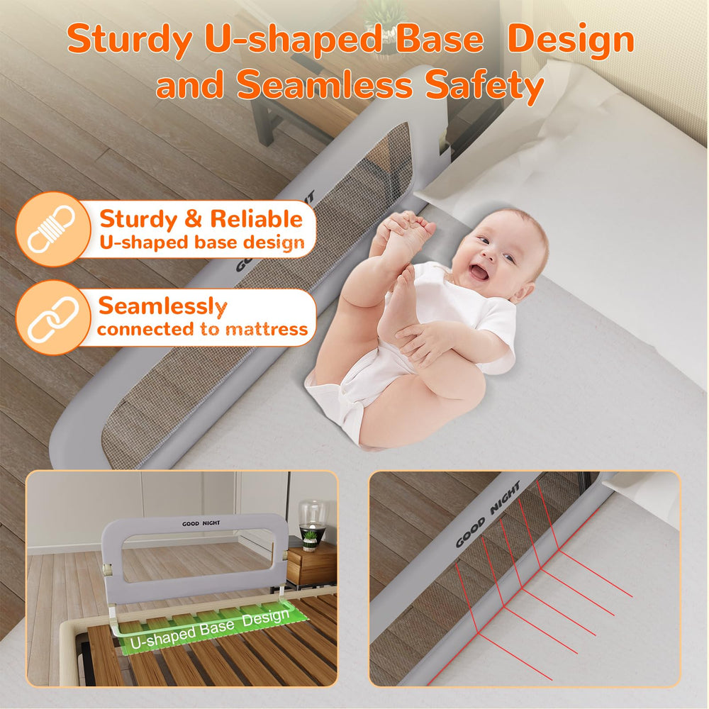 Deeteck breathable-mesh rail keeps baby cool while you monitor their sleep.