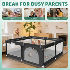 Deeteck breathable mesh 360-visibility highlights full sightlines and airflow for supervising parents.