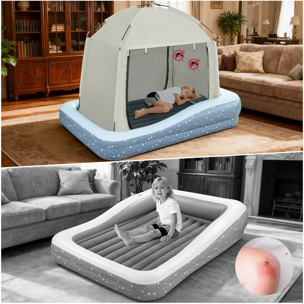 Deeteck 66-9inch size toddler bed ready for travel