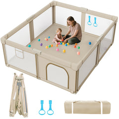 Deeteck foldable baby playpen compact setup for easy transport