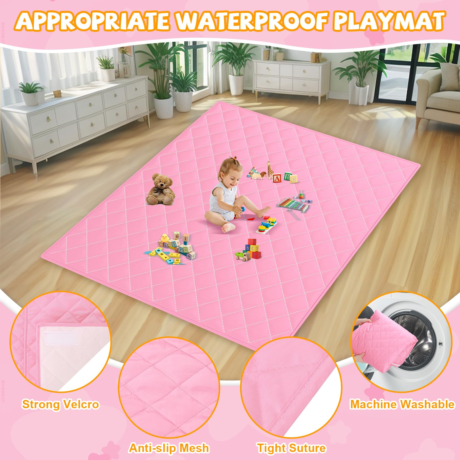 Deeteck four non-slip suction cups add floor stability.