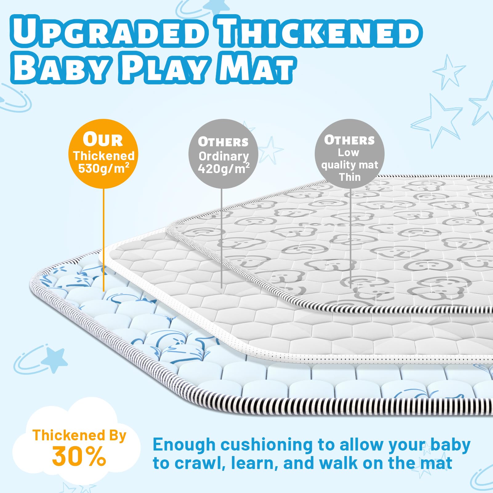 Deeteck hexagon play mat foldable design for quick setup and storage.